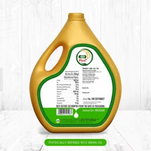 Premium quality Rice bran oil 5 litre back